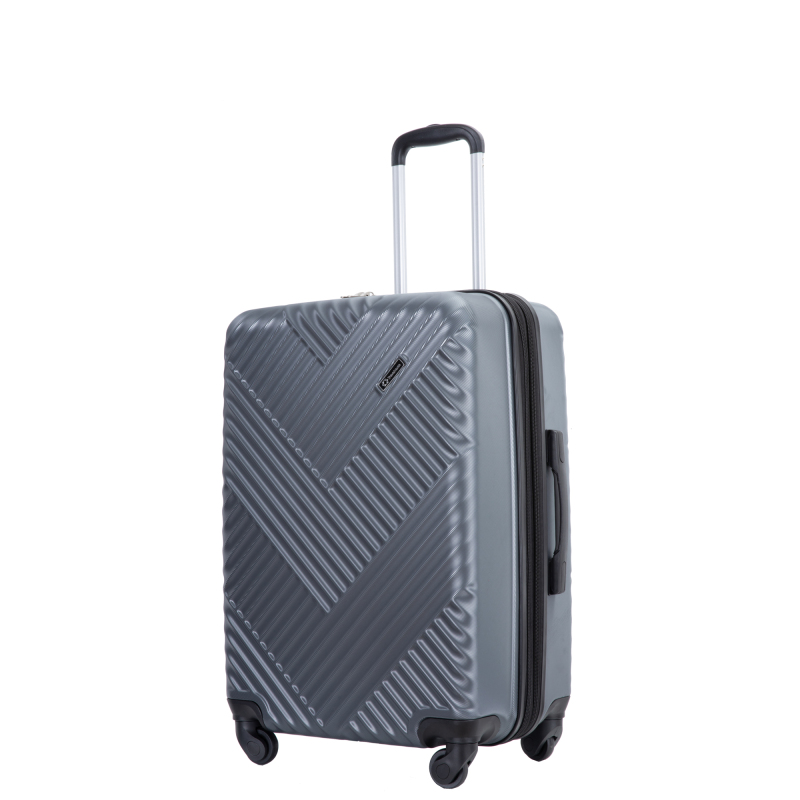 Expandable 3 Piece Luggage Sets PC Lightweight Suitcase with Two Hooks, Spinner Wheels, TSA Lock, (20/24/28), Gray
